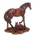 Mother and Foal Horse Statue